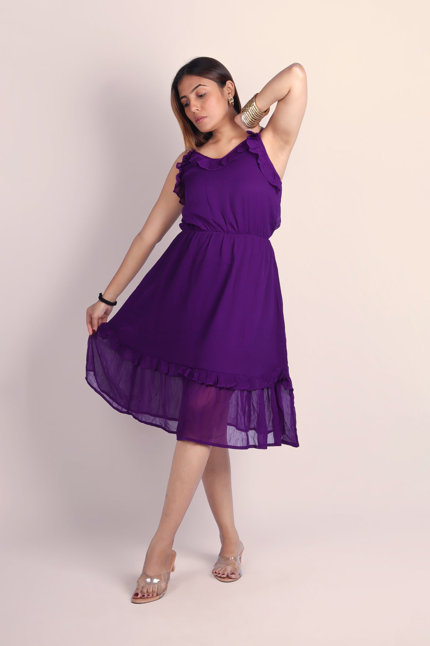 Chic Purple Layer Dress