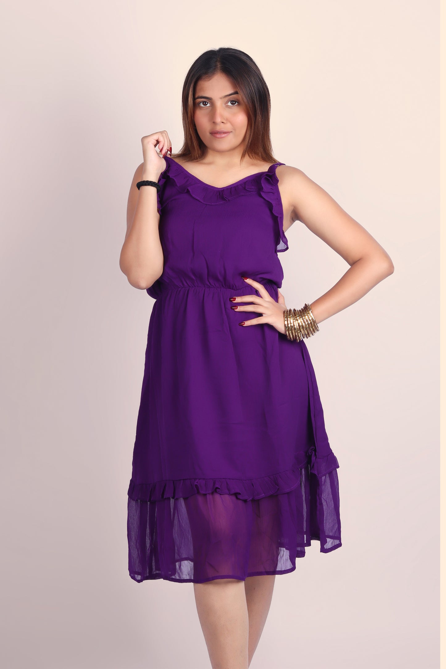 Chic Purple Layer Dress