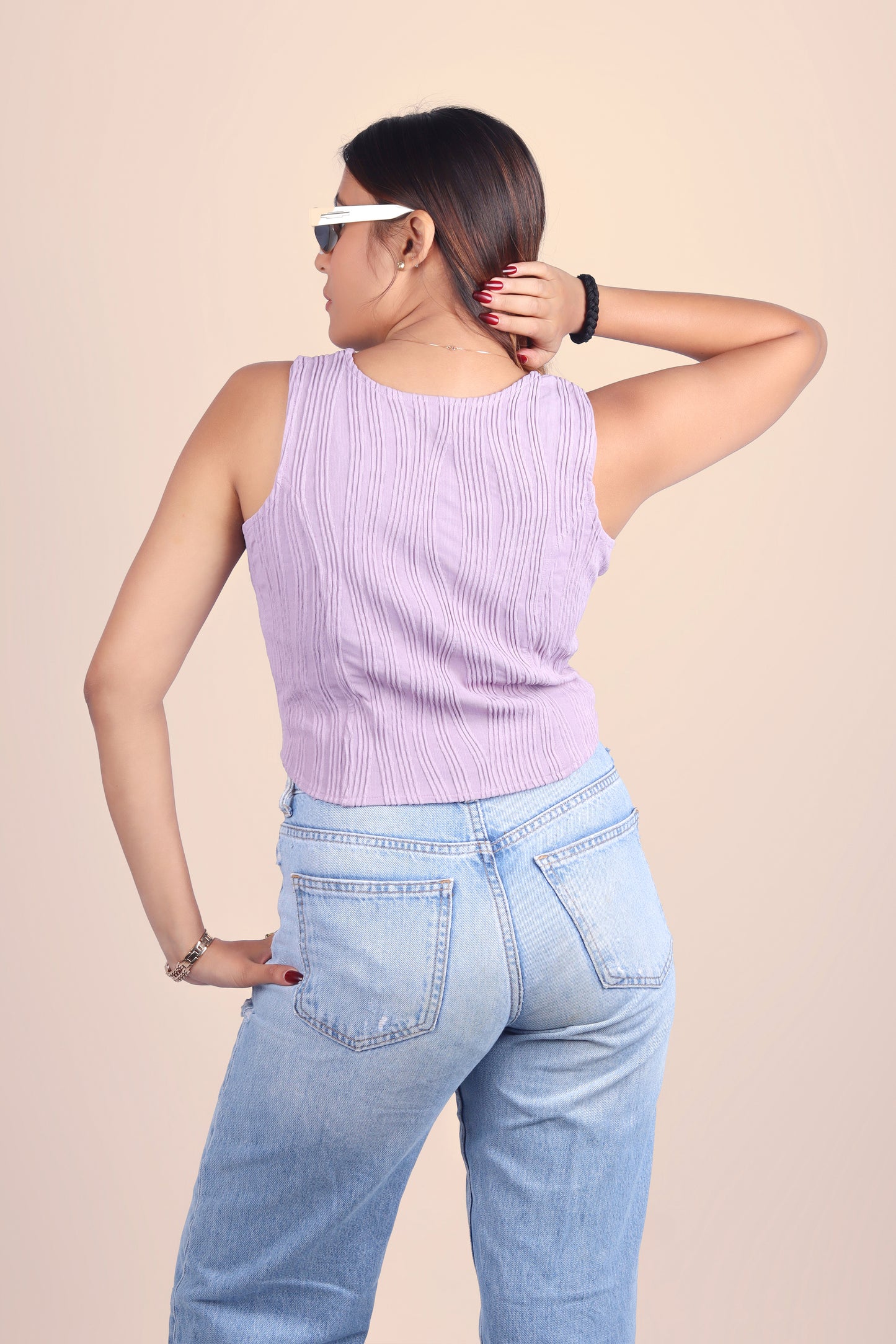 Lavender Textured Tank Top