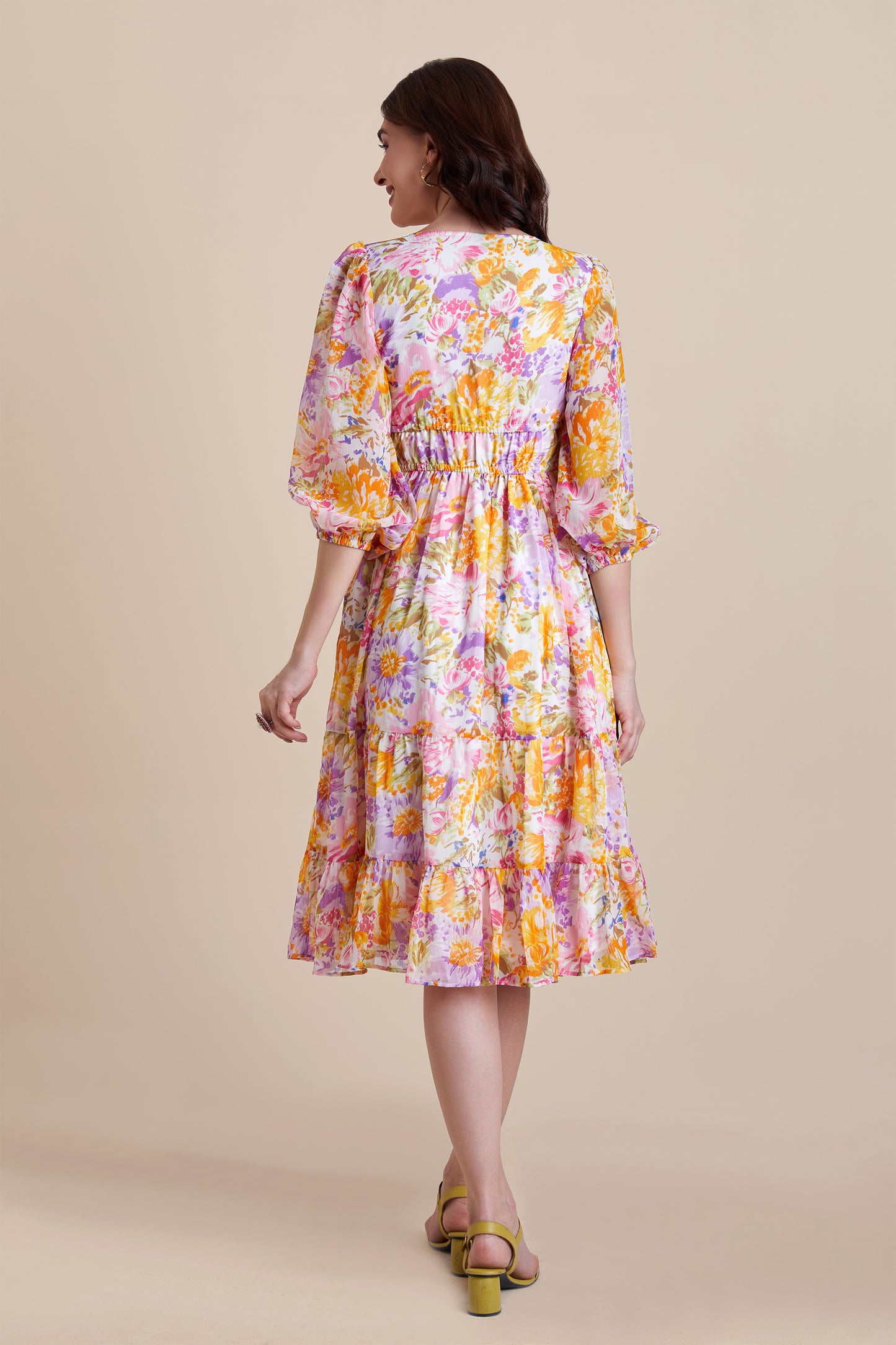 Multicolor Midi/Calf Length Dress