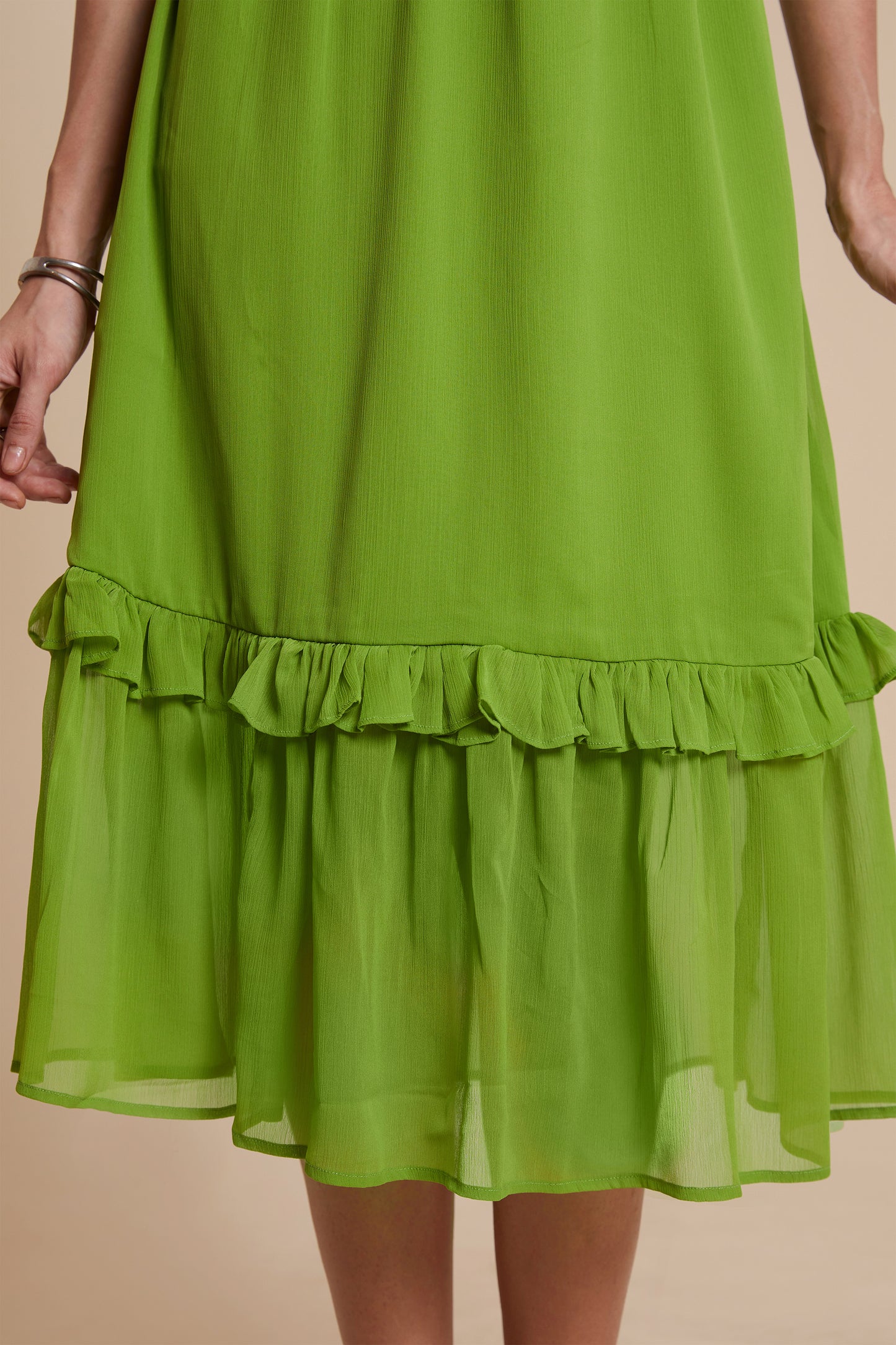 Chic Green Layer Dress