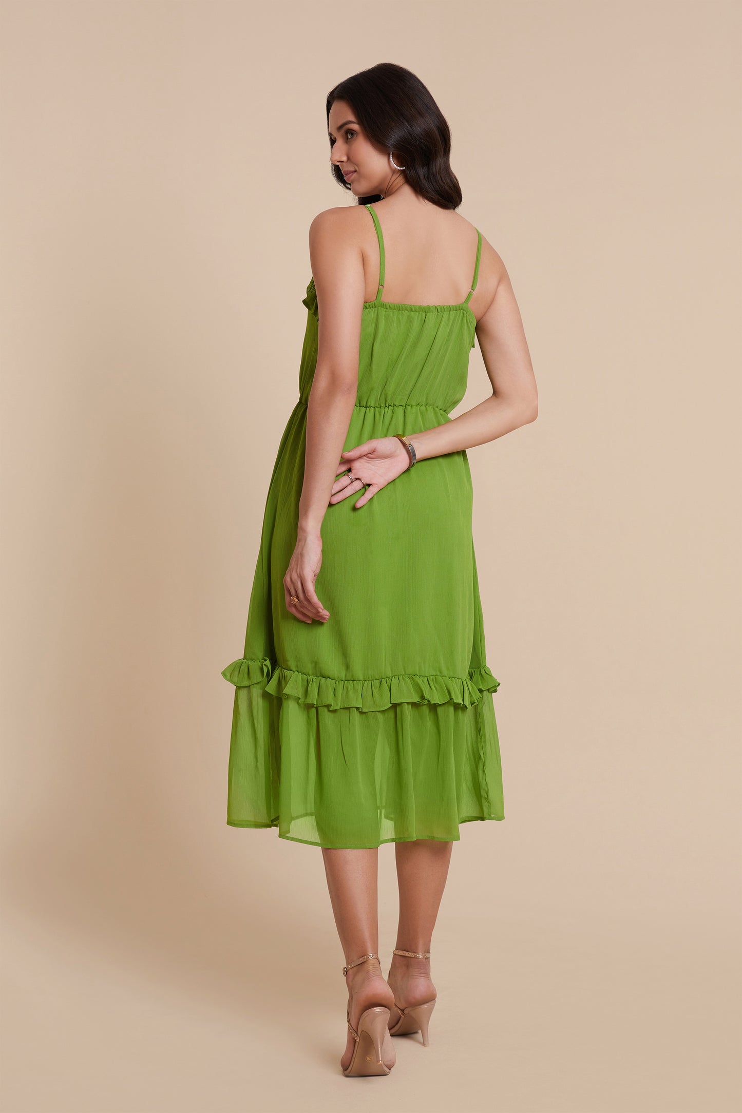 Chic Green Layer Dress