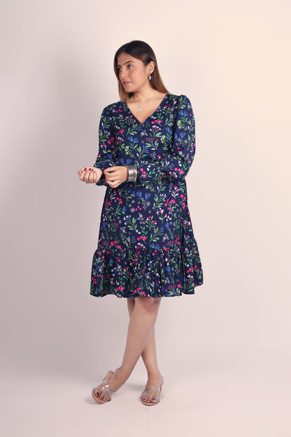 Navy Bloom Dress