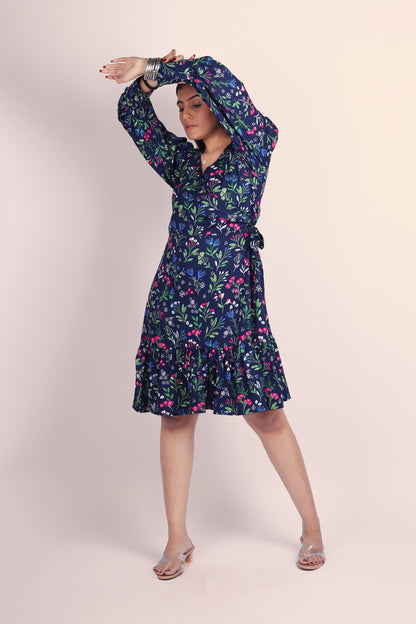 Navy Bloom Dress