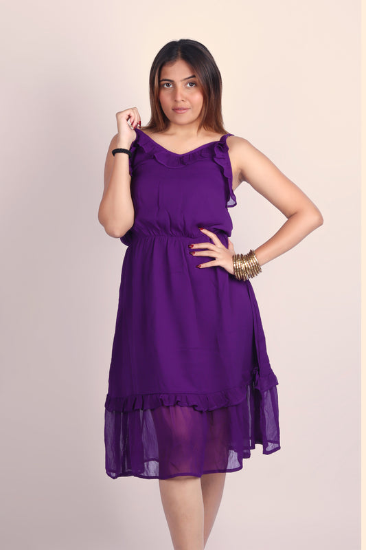Chic Purple Layer Dress