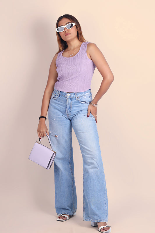 Lavender Textured Tank Top