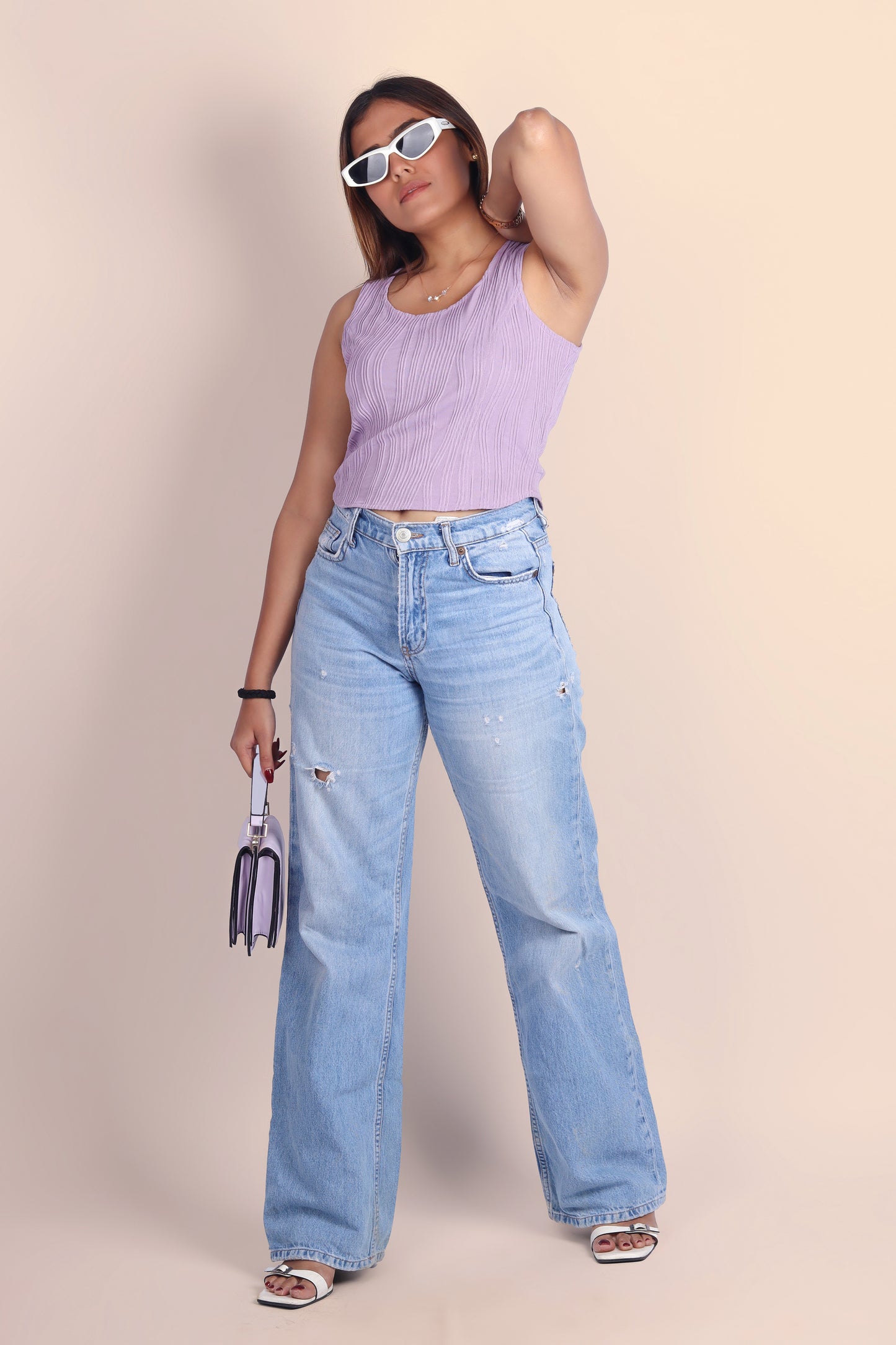 Lavender Textured Tank Top
